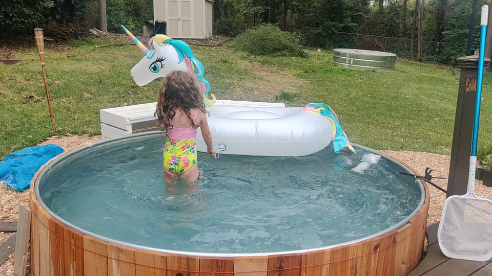 8' Stock Tank Pool + Cedar Wrap